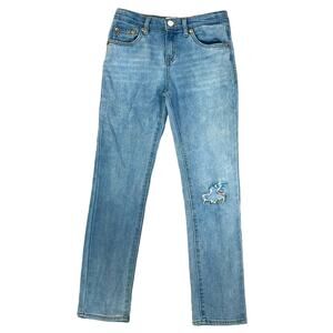 Levi’s Girlfriend Jeans girls size 12 regular mid rise stretch - glow up rainbow